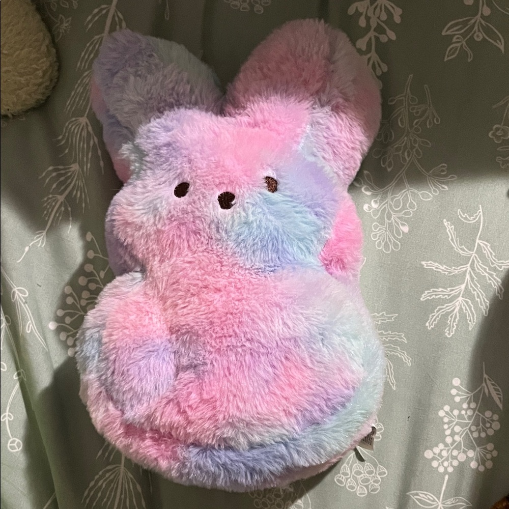 Pastel Plush Bunny Pillow